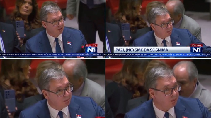 Vučićeva savetnica opomenuta zbog snimanja u SB UN (VIDEO)